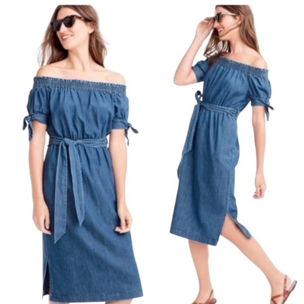 J Crew Chambray mid length dress 00